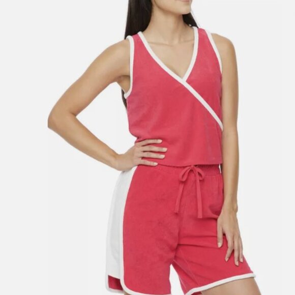 Juicy Couture Pants - Juicy Couture Shorts & Top SET | Pink White | Vintage | L | ICONIC | EUC